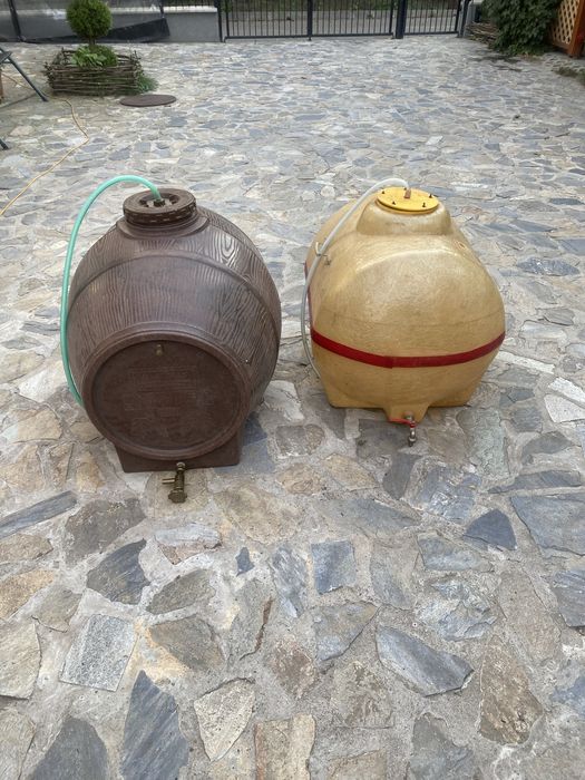Vand butoi de plastic alimentar,de lemn de stejar si fibra de sticla p