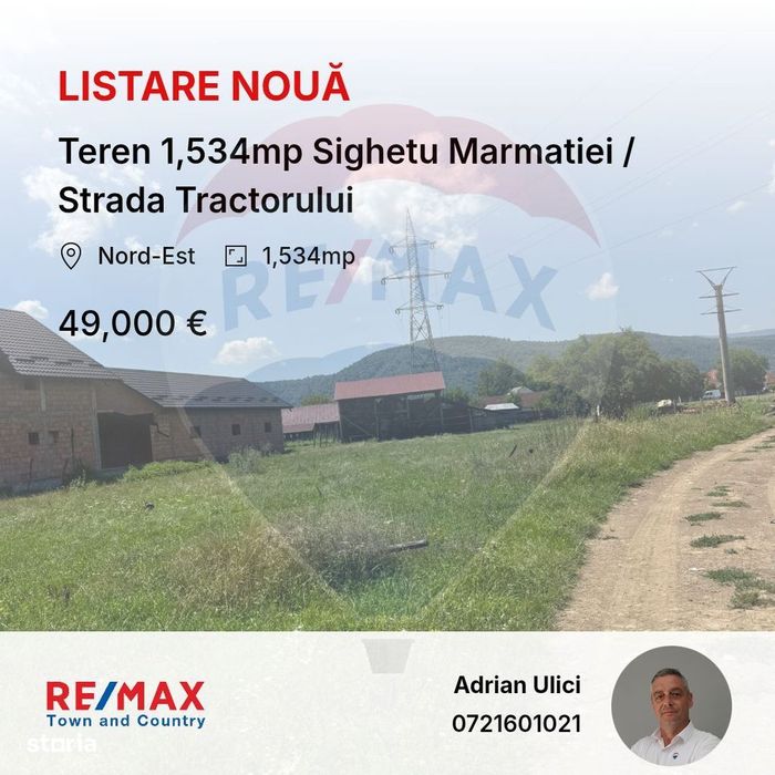Teren 1,534mp Sighetu Marmatiei / Strada Tractorului