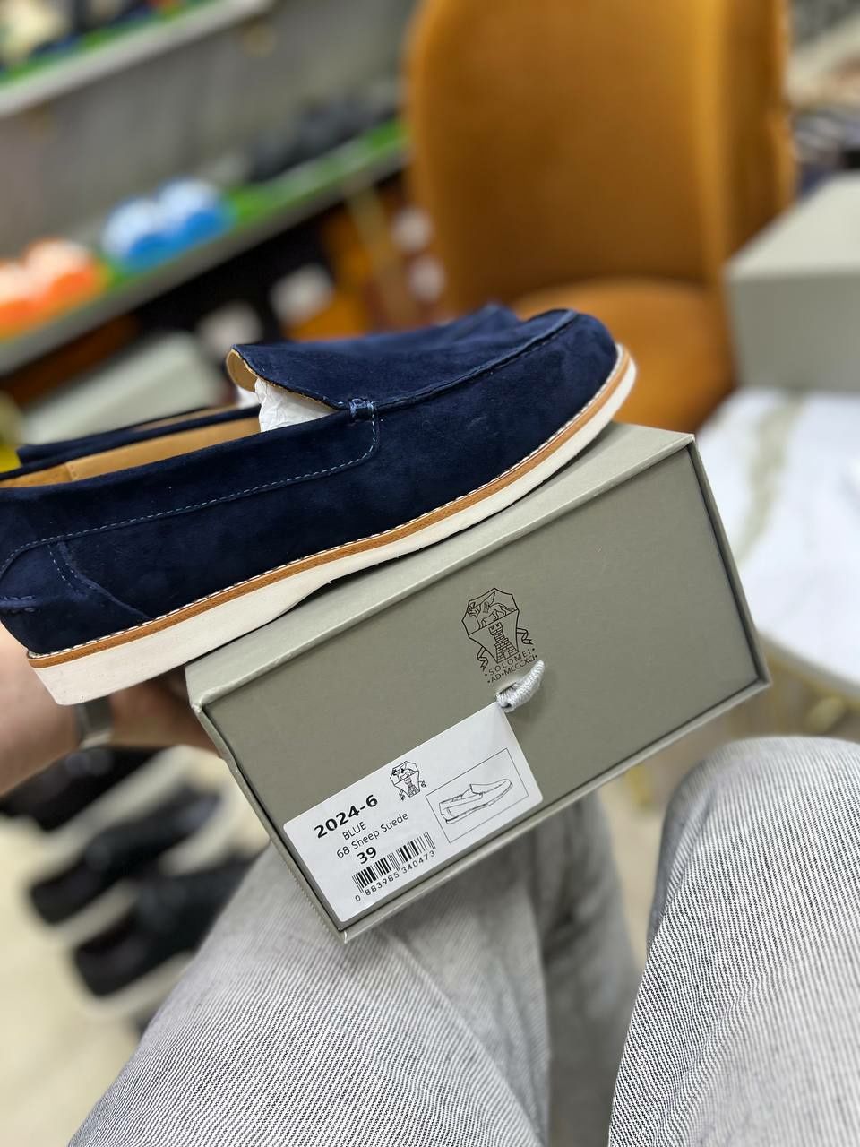 Лоферы замшевый бренда Zegna