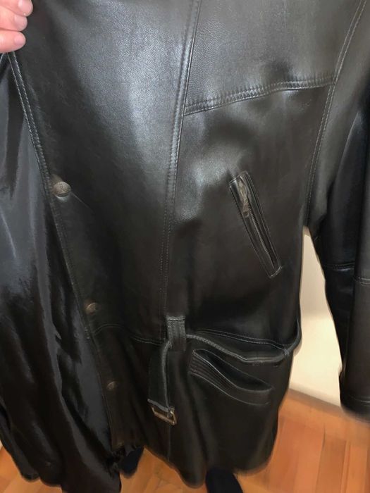 Haina piele neagra, moale, calitate exceptionala, marimea XL