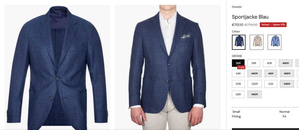 Sacou blazer slim 48 M de lux Eduard Dressler NOU lana moale in