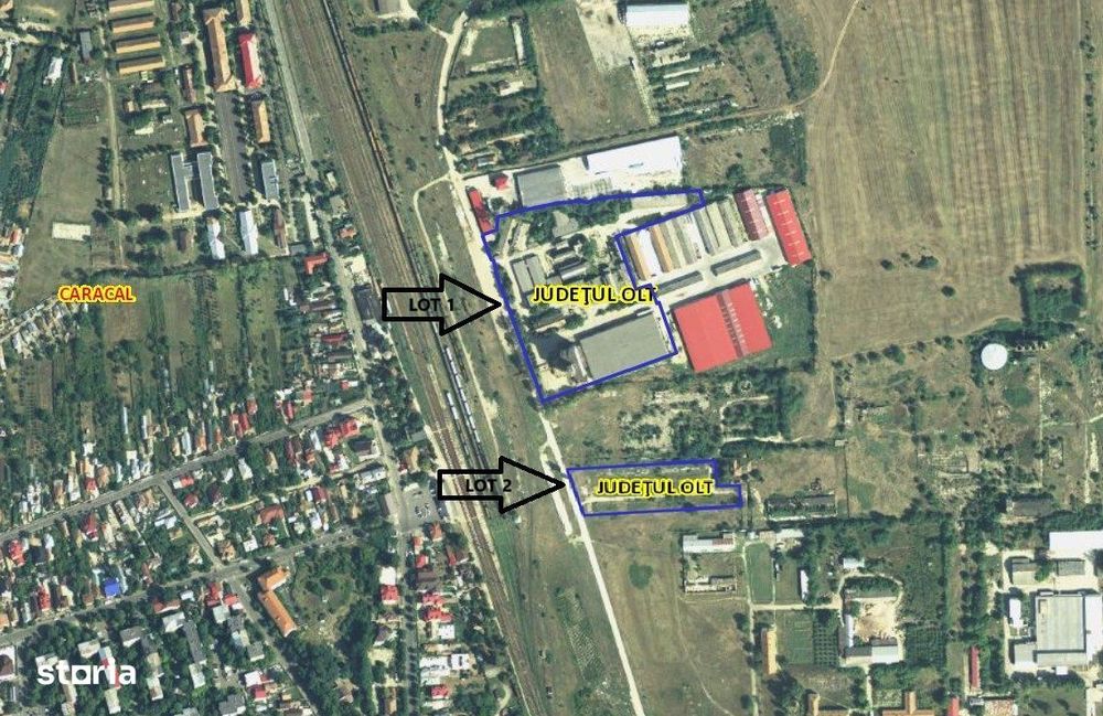 Vanzare proprietate industriala - 88.644mp Caracal si Comuna Plesoiu -
