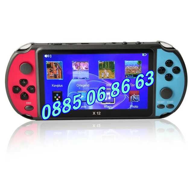 Преносима игрова конзола X12 екран 5.1 инча, тв игра с вградени игри