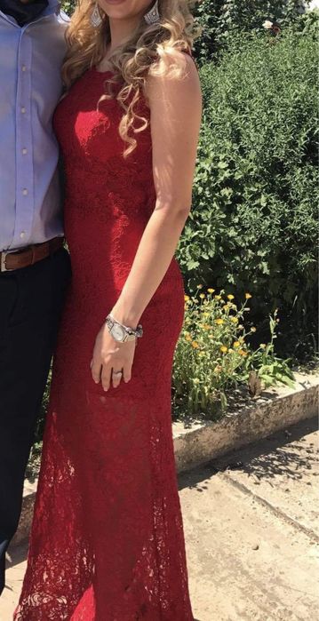 Rochie lunga/ rochie roșie de seara/rochie tip sirena