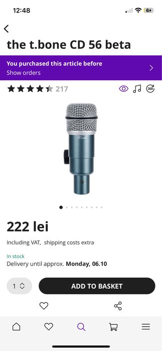 Microfon de tobe pentru premier