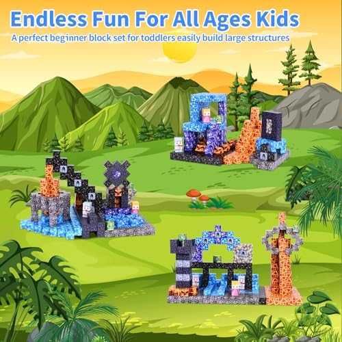 Нови Магнитни блокове 100 бр.оя– креативен строителен комплект за деца