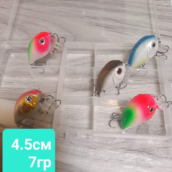 Нови 5бр воблери за спининг риболов, воблер, примамки