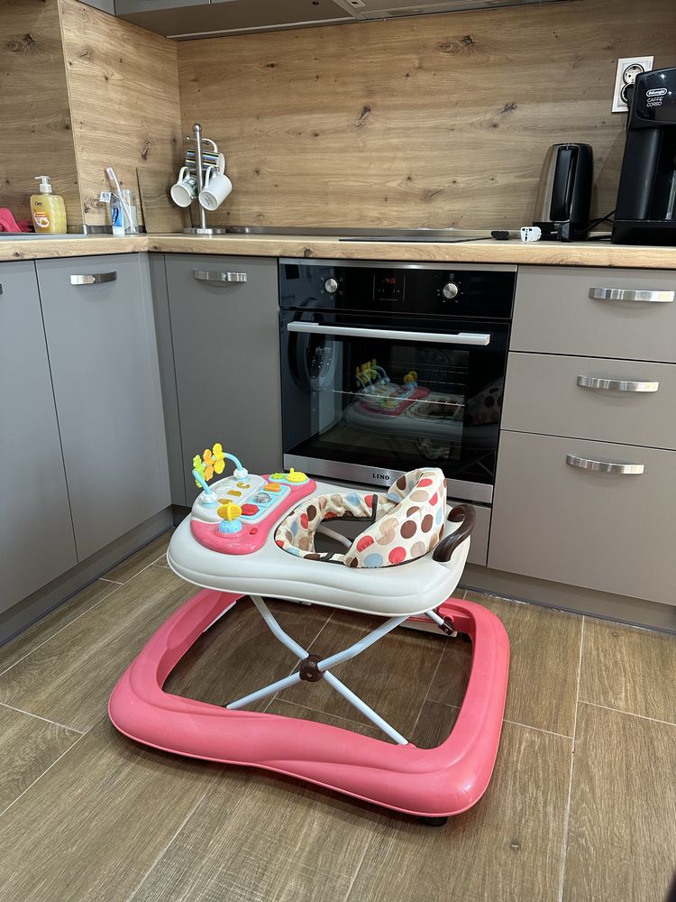 детски лиген със стойка + проходилка + 2 легла