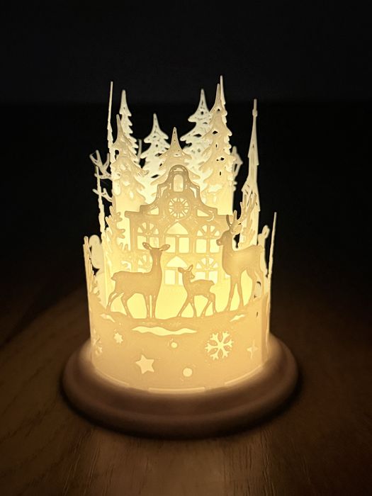 Decoratiune/Ornament 3D Craciun Iluminat LED, 8.6x10.6cm