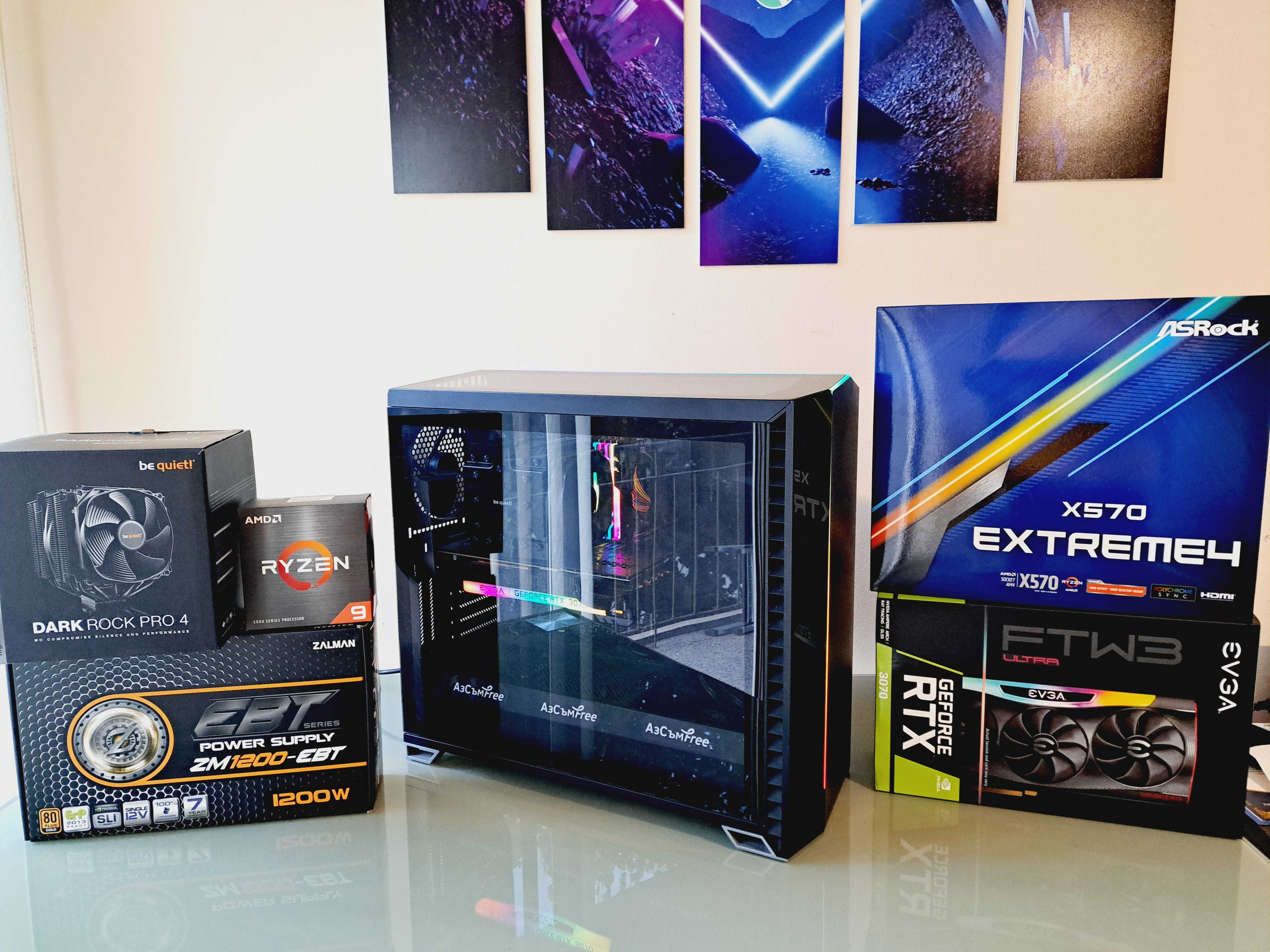 Мощен Компютър Ryzen 9 5900X/ 64GB RAM /RTX 3070 / 2TB NVme