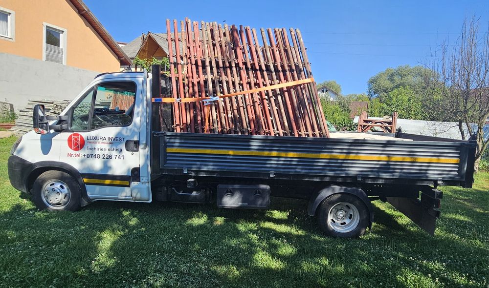 Inchiriez si Vand Schela metalica italiana 8lei mp si popici 7lei buc