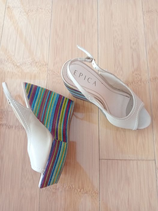 Sandale platforma crem Epica Nr 35