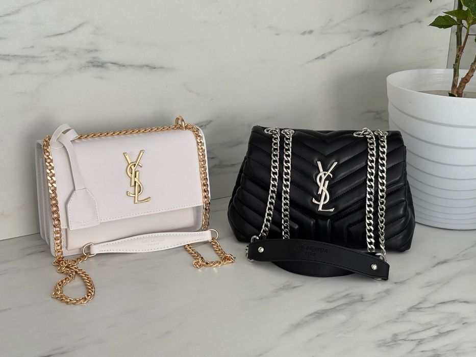 Geanta Ysl - Guess- MK - Alb- Negru - Crem