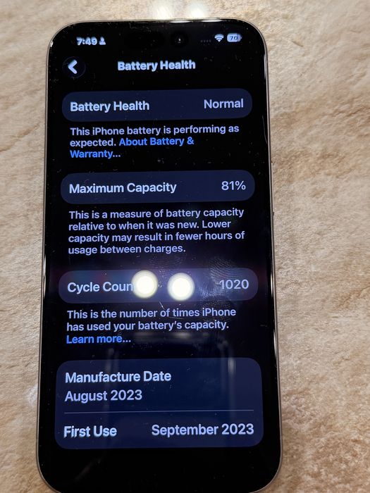 Iphone 15 pro 128 gb second hand