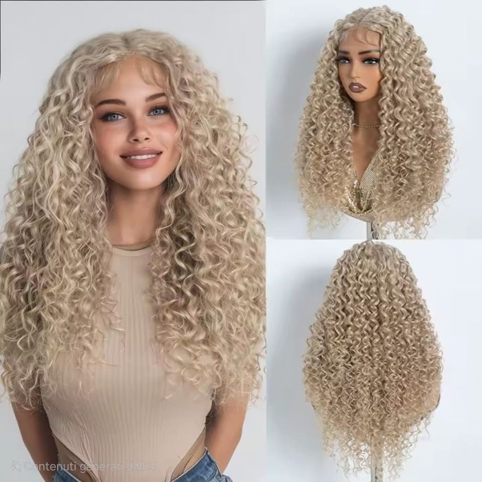Peruca afro blond 30 inci