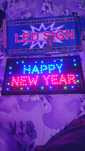 Panou cu leduri happy new year cu joc de lunii