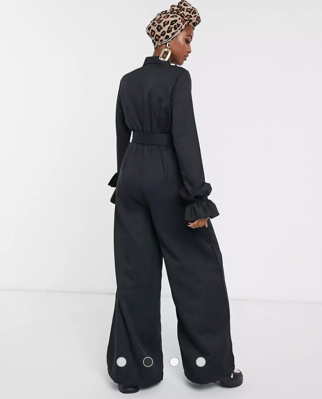 Salopeta Neagra Culotte Asos (Nu ZARA)  Pantalon Larg Mărimea 34/Xs