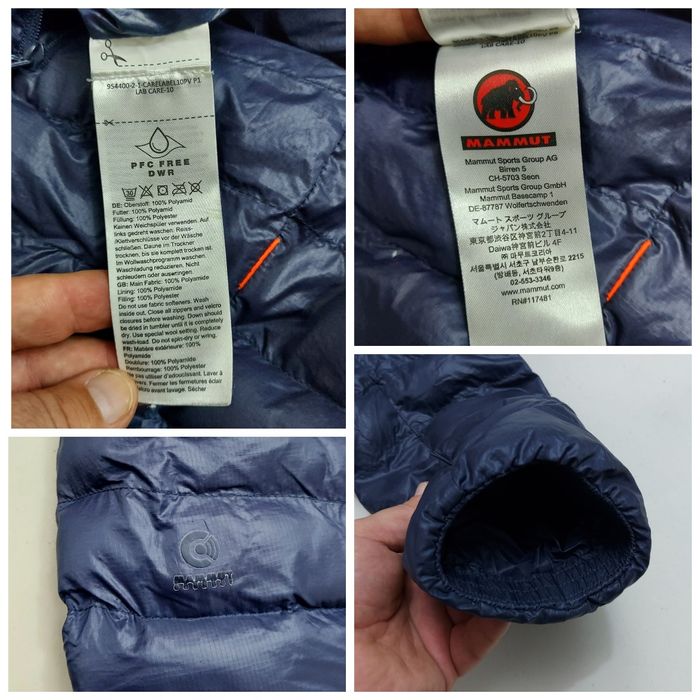 Geaca MAMMUT model puf, ultralight, impermeabilă, mărimea L (men)
