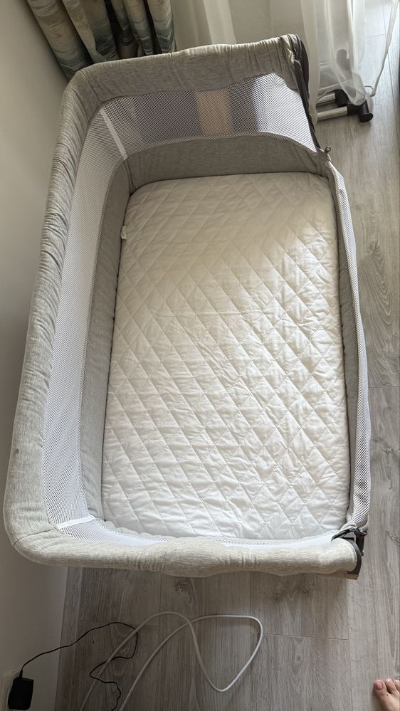 Patut co sleeper lionelo cu leganare saltea cocos pozitie reglabila
