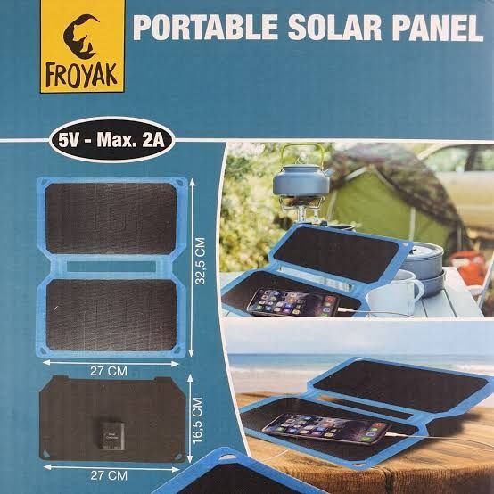 Преносим слънчев панел Froyak 10w, батерия
