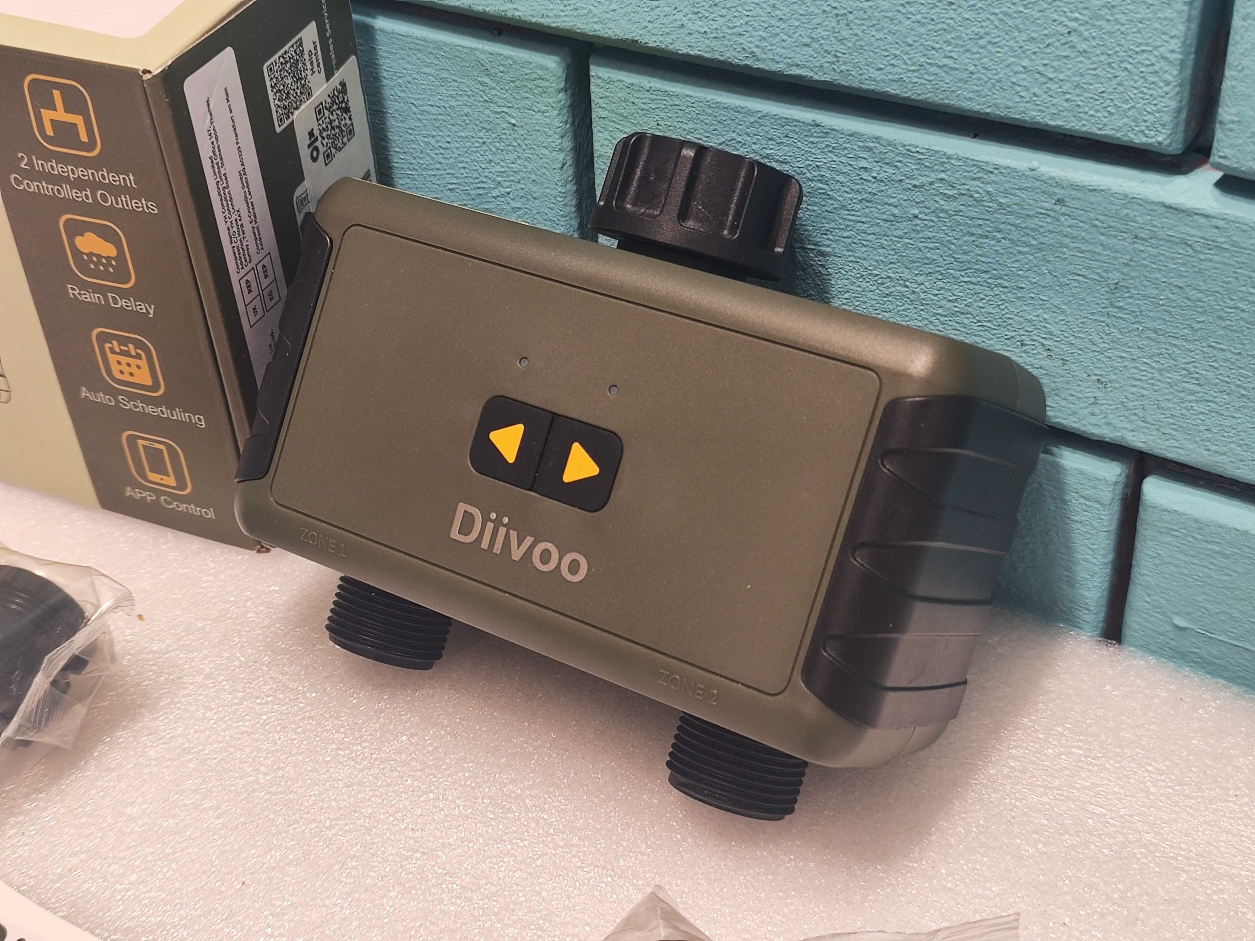 Diivoo Bluetooth поливен компютър с 2 изхода – APP, Alexa, таймер