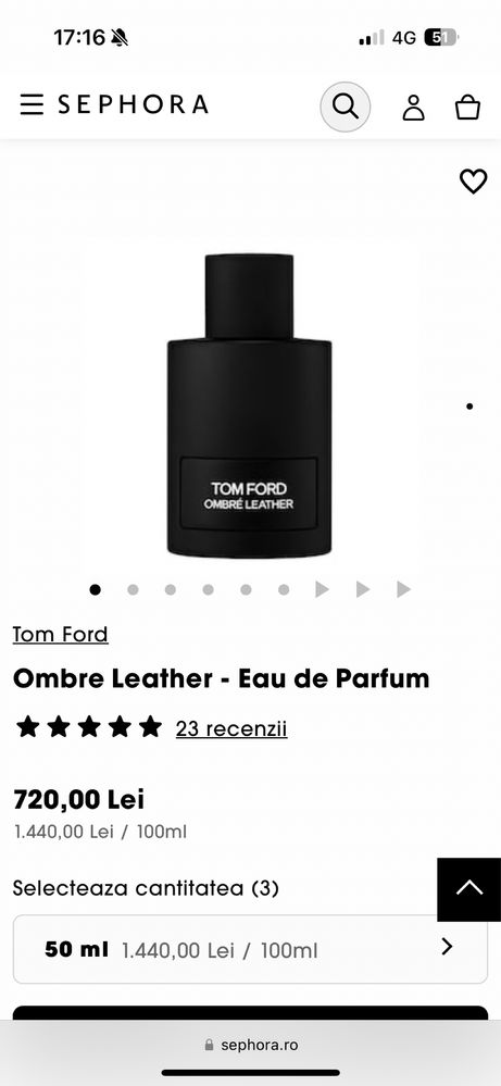 Vând parfum Tom Ford Ombre Leather