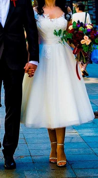 Rochie de mireasa midi Mary Sten