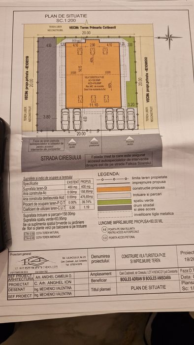 Teren de vanzare cu fundatie pentru constructive P+2