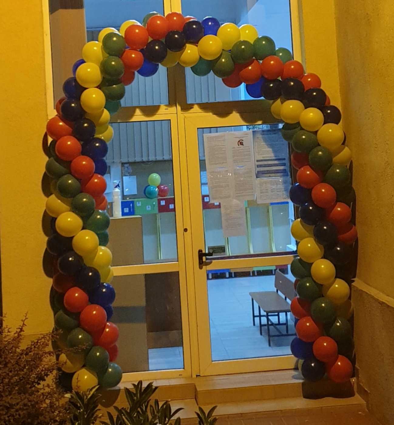 Arcada din baloane, spirala 2-4 culori / arcade multicolore