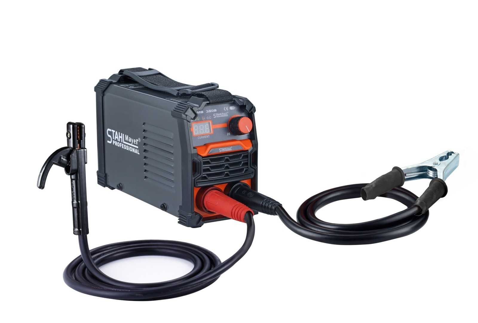 Професионален инверторен електрожен в куфар STAHLMAYER 350А с дисплей
