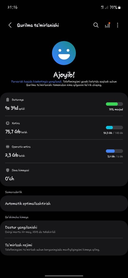 Samsung faqat abmenga