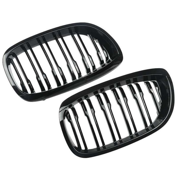 Двойни M3 M Бъбреци за BMW E46 02-05 - Фейс Черен Гланц