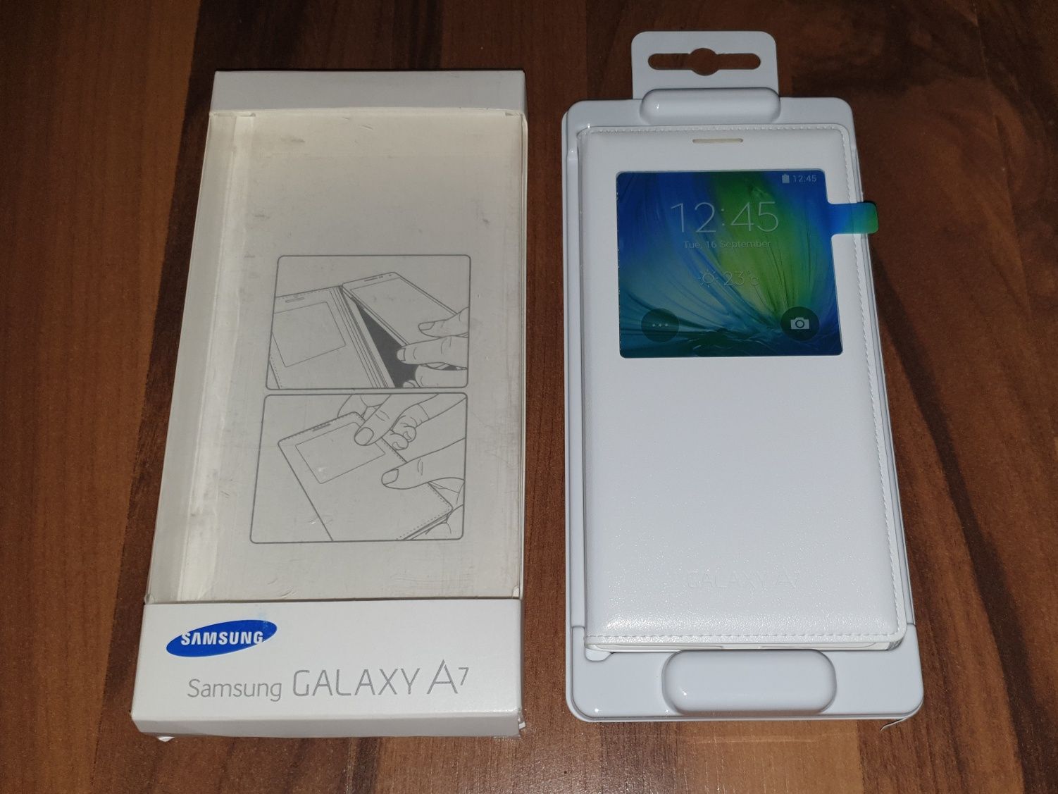 Husa flip smart originala Samsung S View Cover Galaxy A7 2015 A700