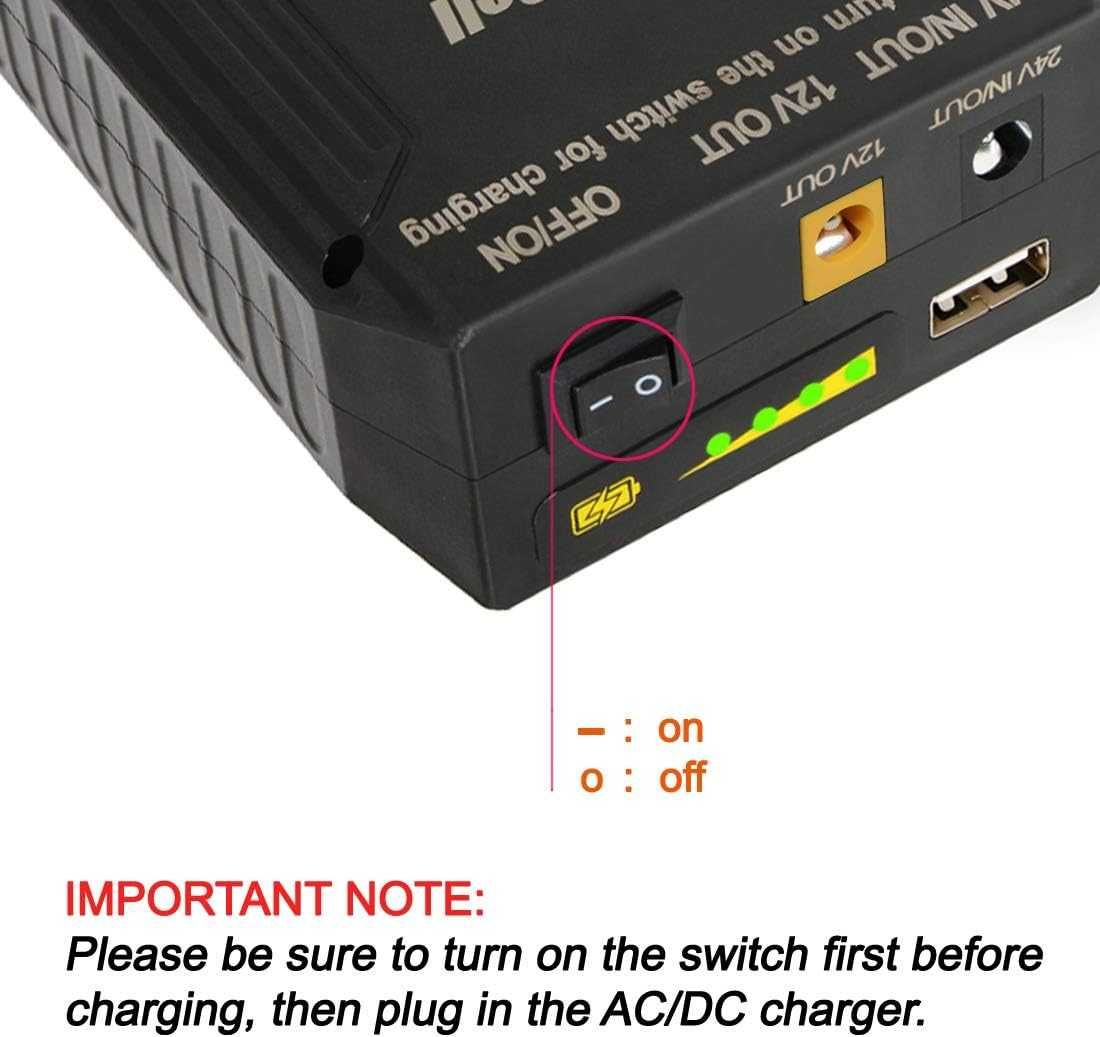 TalentCell PB240A1 Baterie li-ion reîncărcabilă (DC 24/12V și 5V USB)