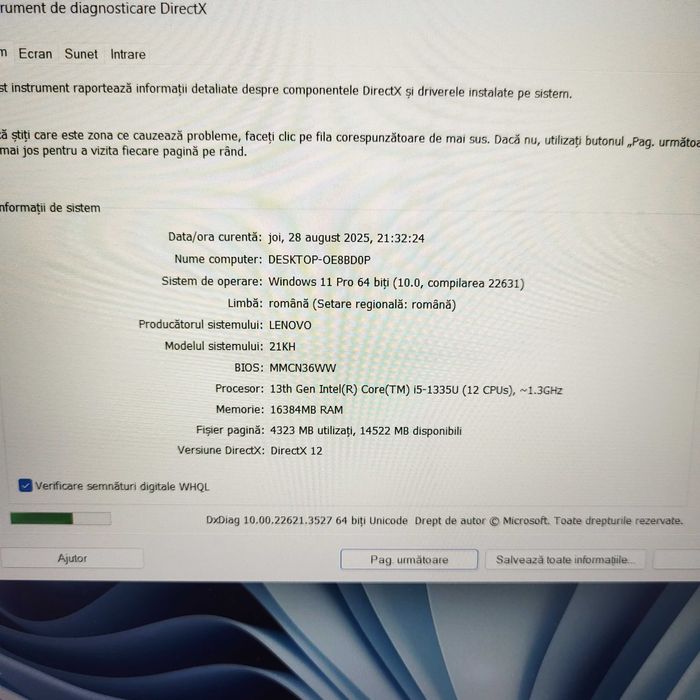 Laptop Lenovo ThinkBook 16 G6, i5-1335U 16 inci, 8GB, 512GB SSD