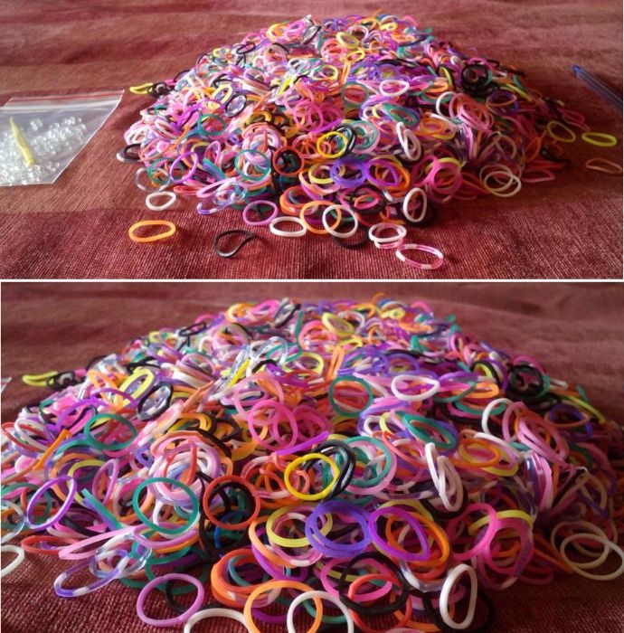 cca 4000 elastice multicolore pt creatie bratari + Bonus