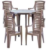 Комплект кръгла маса с четири стола Рекс