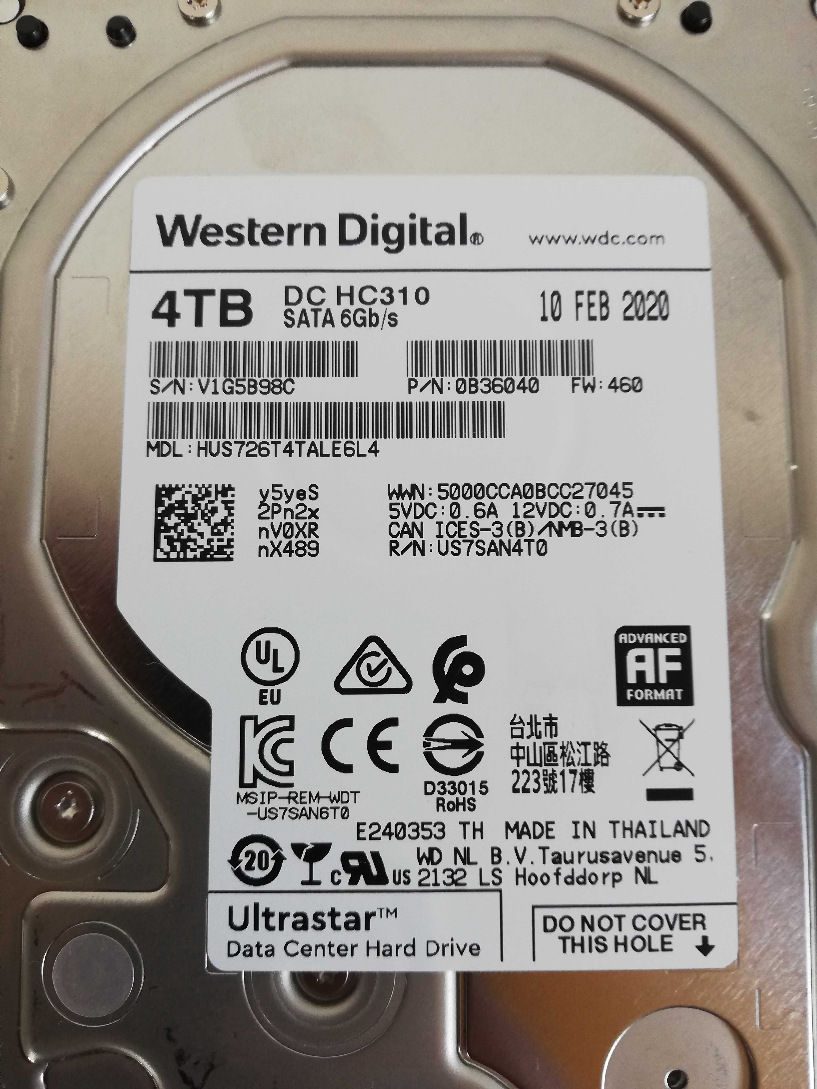 Хард диск Western Digital HDD 4TB WD DC HC310 256MB SATA