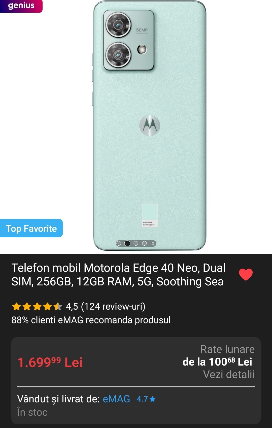 Motorola edge 40 neo soohting sea