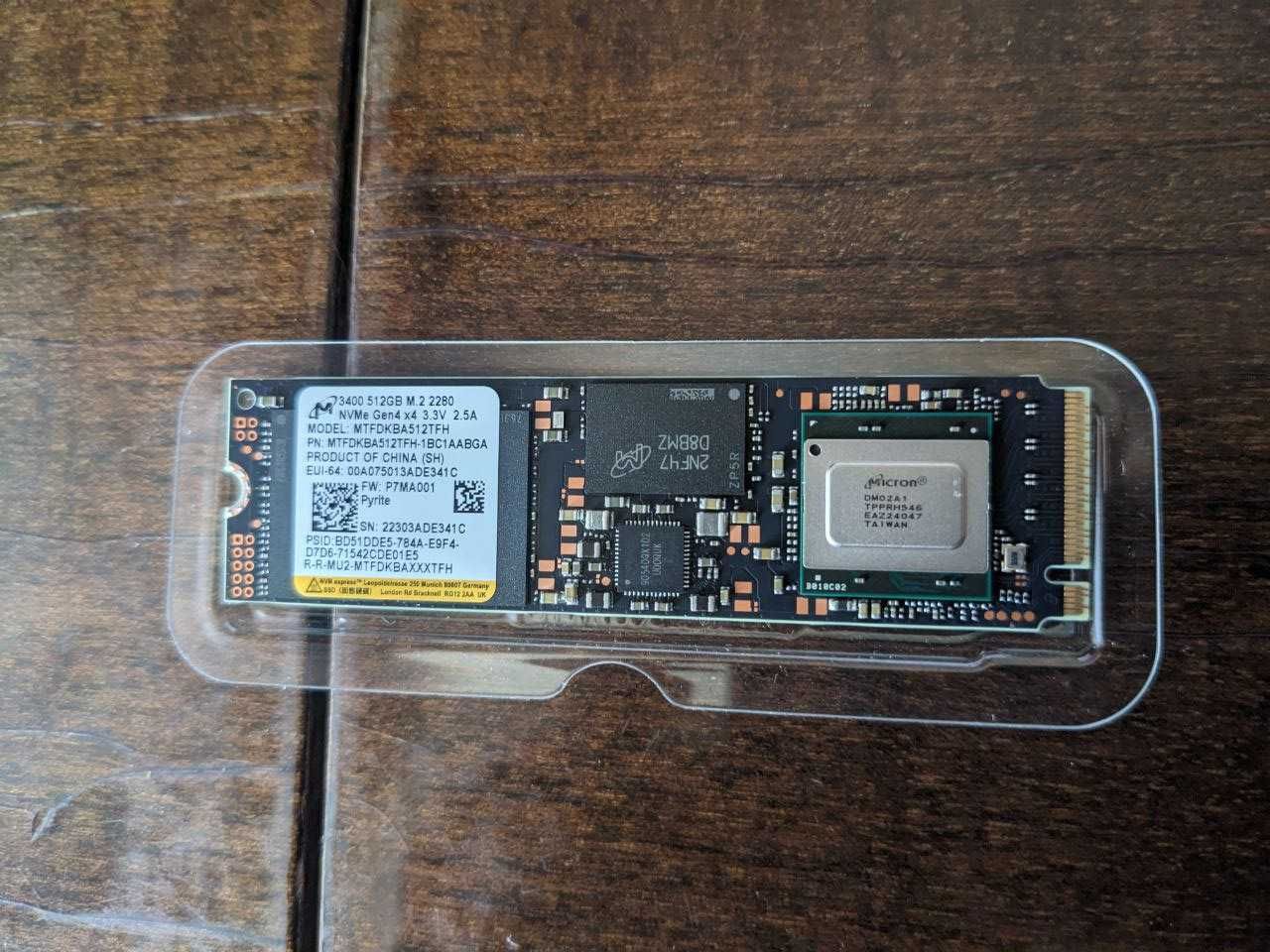 SSD NVMe Micron Pci 4 512gb