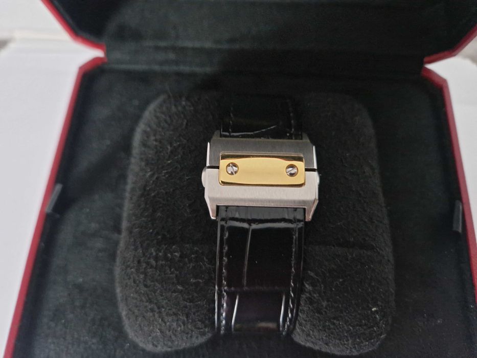 CARTIER Santos 100 XL -Automatic - Gold Bezel 39x51 mm