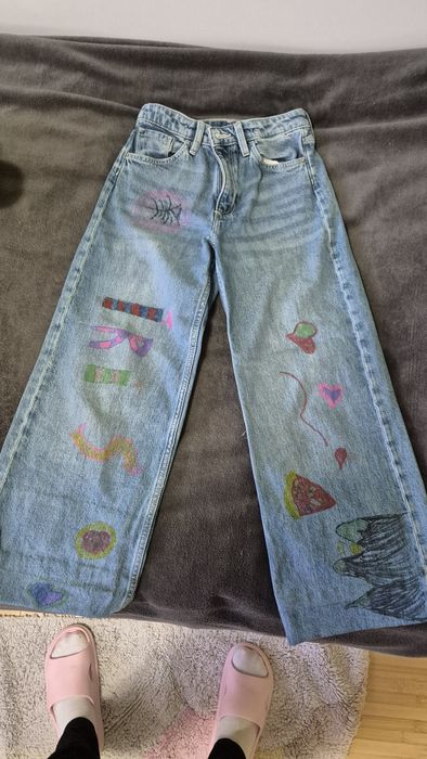 2 броя широки дънки и спортен панталон на Zara i h&m