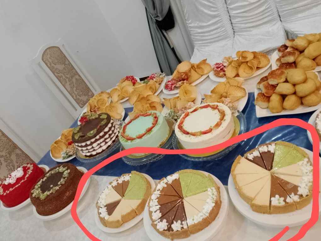 Открытые пироги, чизкейки