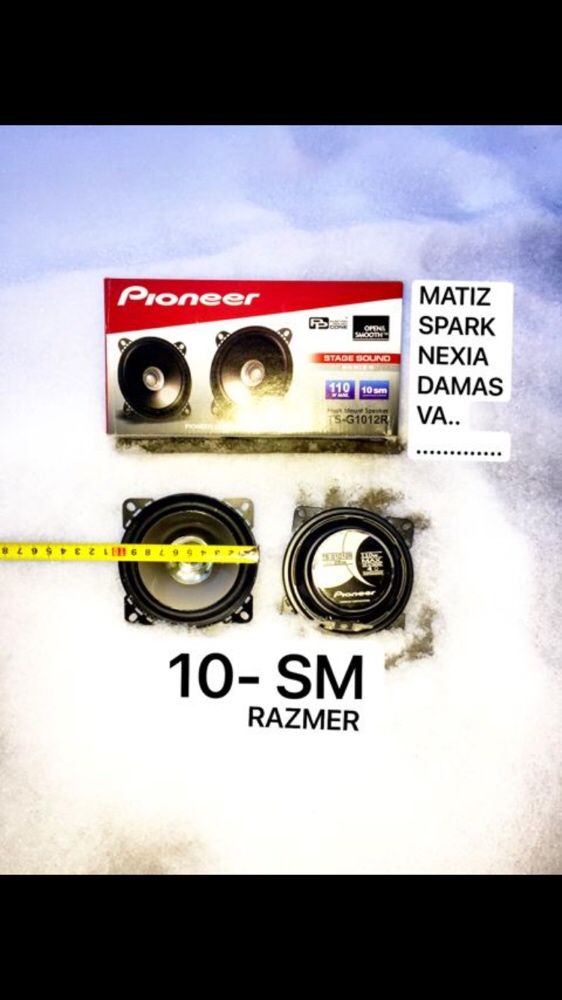 Pioneer yangi kalonka 10sm o'lchamli matiz spark nexia cheti rezinkali