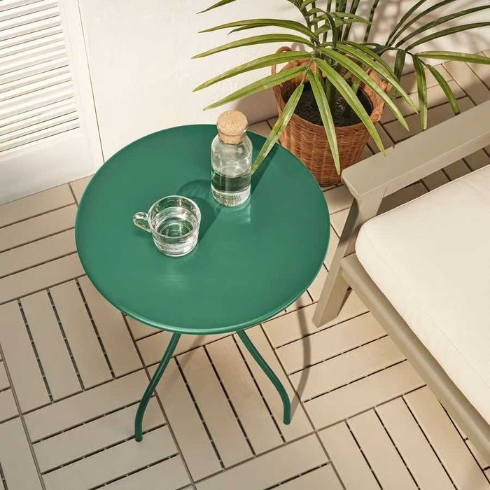 TÅNEBRO Ikea Măsuță cafea, int/ext/verde închis, 46 cm NOUA