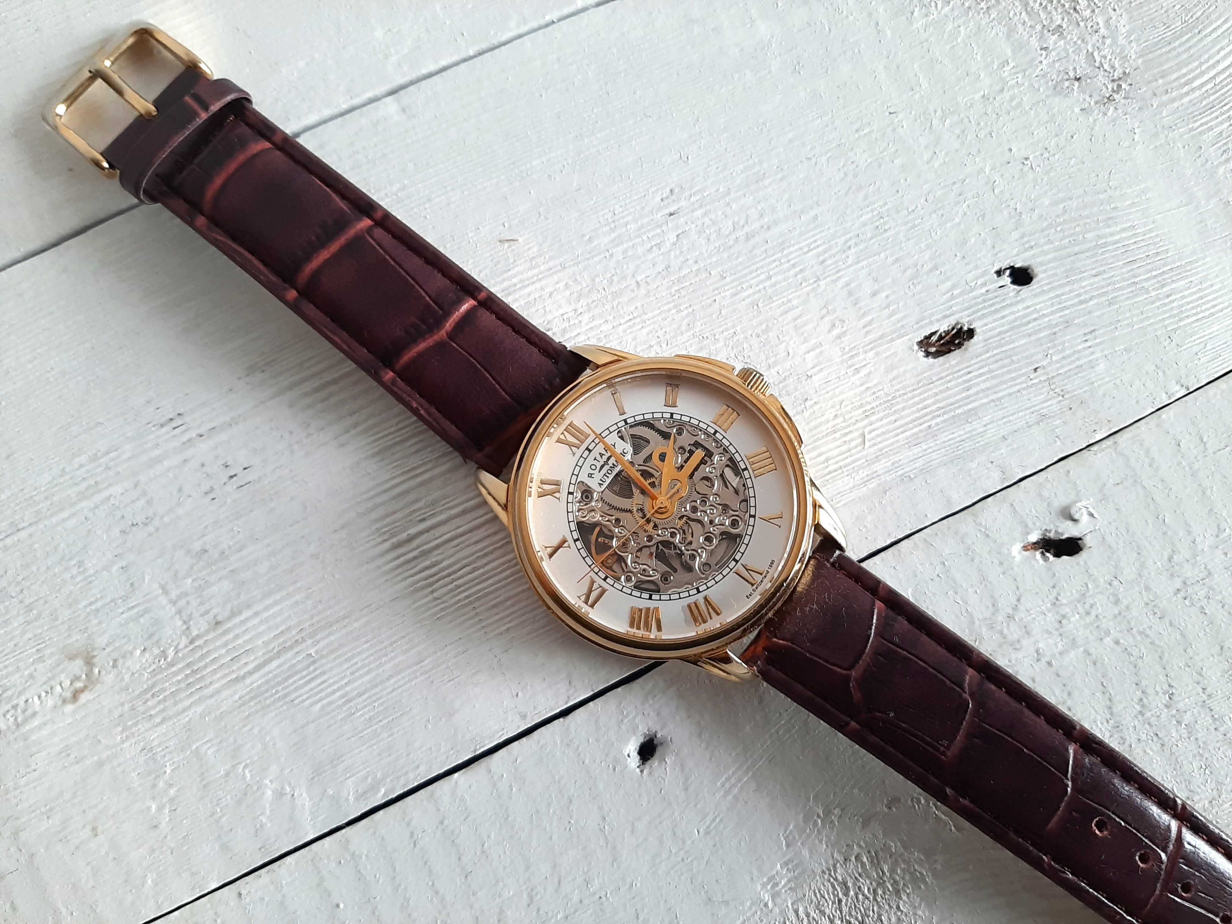 ръчен часовник Rotary Skeleton (GS03862/01)