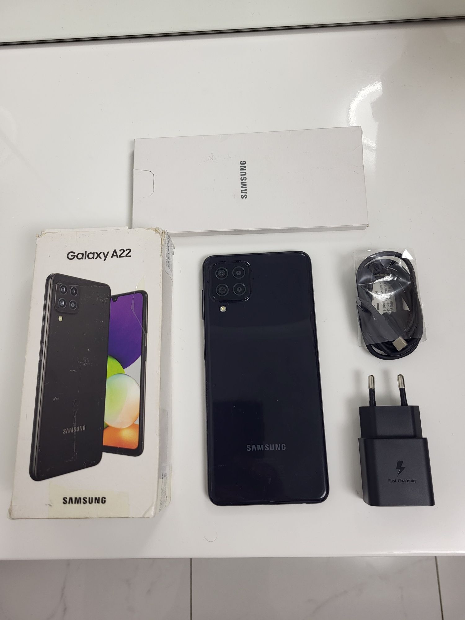 Telefon Samsung A22, Dual SIM + încărcător