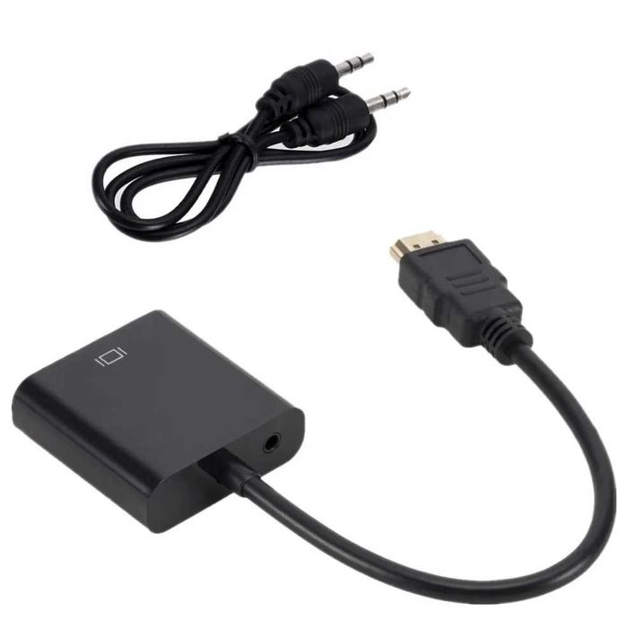 Cablu adaptor HDMI - VGA convertor + cablu audio Laptop XBOX PS3