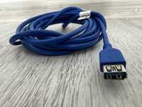 Cablu prelungire USB 3.0 de 3m albastru