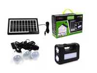 Kit solar GDLITE 3 becuri lanterna incarcator USB GDPLUS GD-8017